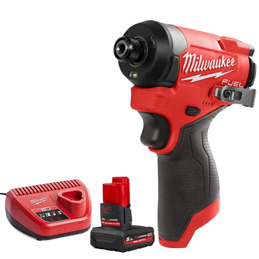 Milwaukee M12FID2-0 12V Brushless Impact Driver with 1 x 5.0Ah Battery & Charger